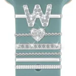 6pcs / Set Smart Watch Silicone Band Decorative Ring Metal Accessories