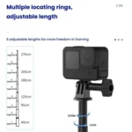 TELESIN Gen 2 2.7m Carbon Fiber Selfie Stick Sports Camera Extension Rod For GoPro HERO13 Black / Insta360 - Image 3