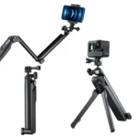 TELESIN Tri-folding Tripod For Sports Camera Mobile Phone Selfie Stand Desktop Fixed Bracket - Image 2