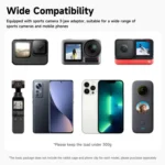 TELESIN Tri-folding Tripod For Sports Camera Mobile Phone Selfie Stand Desktop Fixed Bracket - Image 11