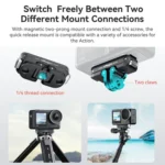 For DJI Osmo 360/Action 5 Pro/4/3 aMagisn Metal Magnetic Quick Release Mount Dual Interface Adapter - Image 6
