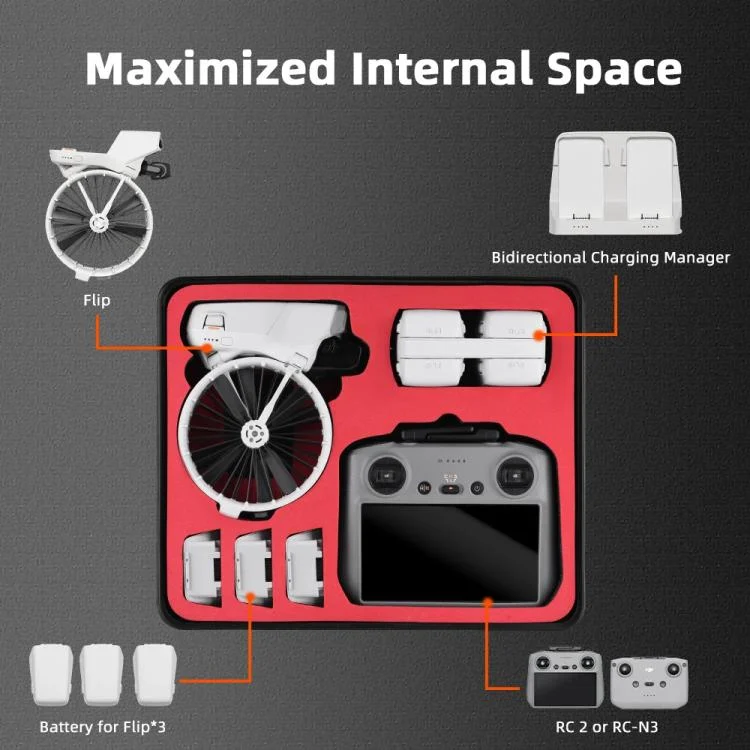TBD06058902_B3.webp For DJI Flip BRDRC Explosion-proof Waterproof Case With Screen Remote Control Suitcase Shoulder Crossbody Bag - Image 4