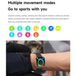 QS08 1.85 Inch Full-Screen Smart Watch with Real-Time Heart Rate/Blood Glucose/Blood Oxygen Monitor, SOS Alert, Sleep Tracking - Image 8