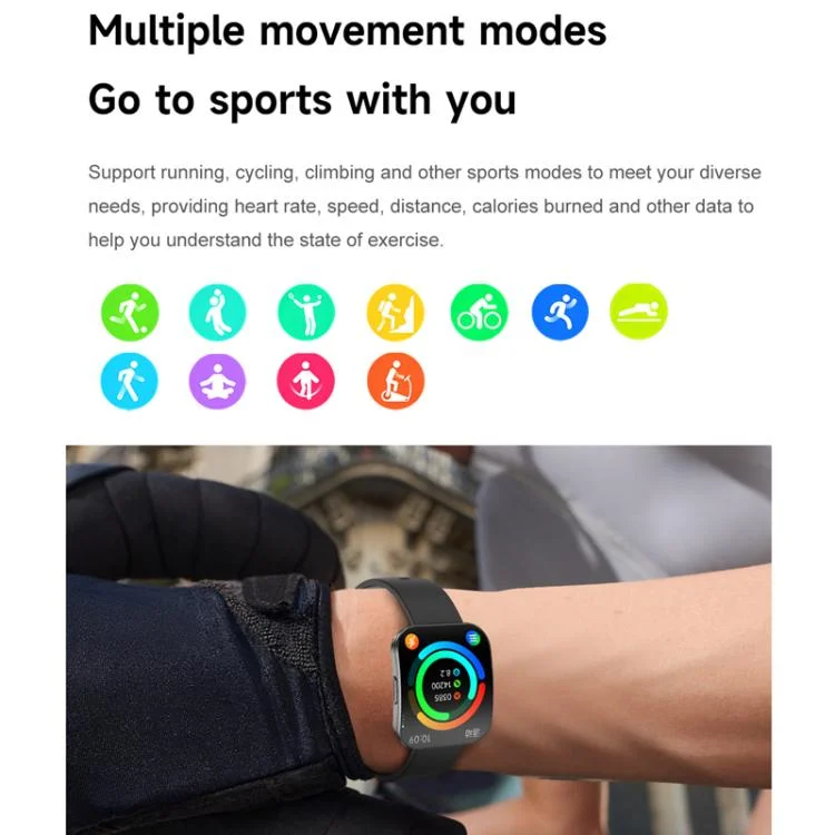 TBD06059037_B7.webp QS08 1.85 Inch Full-Screen Smart Watch with Real-Time Heart Rate/Blood Glucose/Blood Oxygen Monitor, SOS Alert, Sleep Tracking - Image 8