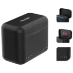 For Insta360 X4 TELESIN Battery Charger Dual Battery Storage Charging Case - Image 2