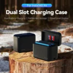 For Insta360 X4 TELESIN Battery Charger Dual Battery Storage Charging Case - Image 4