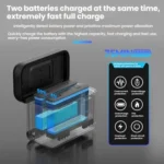 For Insta360 X4 TELESIN Battery Charger Dual Battery Storage Charging Case - Image 5