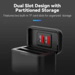 For Insta360 X4 TELESIN Battery Charger Dual Battery Storage Charging Case - Image 6