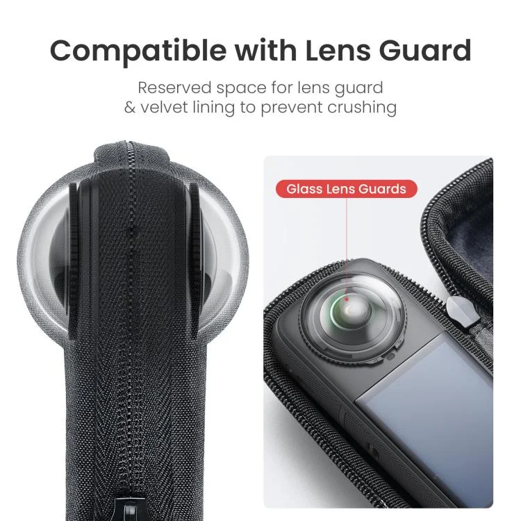 TBD06060257_4.webp For Insta360 X5 Camera aMagisn Storage Bag Hard Shell Protective Case with Carabiner Clip - Image 5
