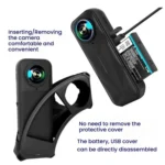 For Insta360 X5 Camera Silicone Cover Case With Lens Cap Shockproof Protective Shell - Image 3