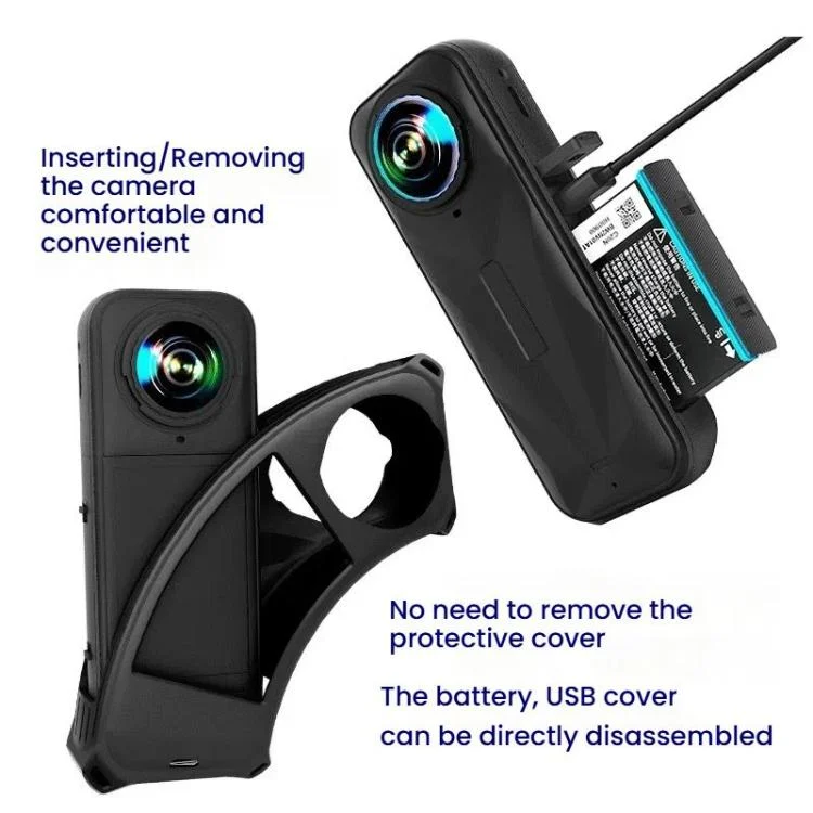 TBD06060263_B2.webp For Insta360 X5 Camera Silicone Cover Case With Lens Cap Shockproof Protective Shell - Image 3