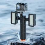 Buoyant Anti-Sink Dive Handle With Dual Cold Shoe Mounts for Action Cameras - Image 2