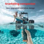 Buoyant Anti-Sink Dive Handle With Dual Cold Shoe Mounts for Action Cameras - Image 3