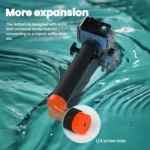 Buoyant Anti-Sink Dive Handle With Dual Cold Shoe Mounts for Action Cameras - Image 4