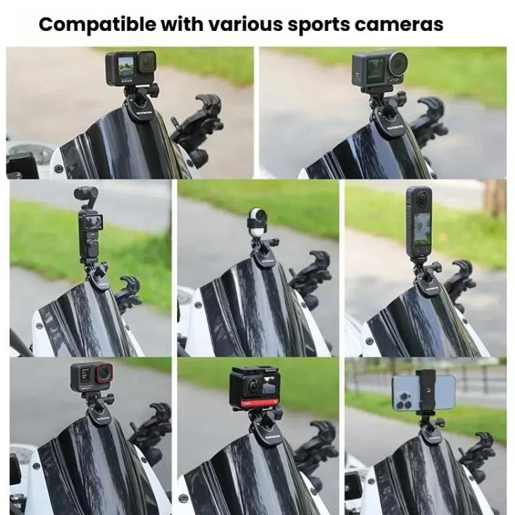 TBD06060355_B1.webp Sunnylife ZJ846 Sports Camera Universal Mount Motorcycle Windshield Clip - Image 2
