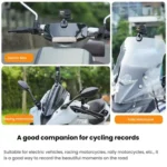 Sunnylife ZJ846 Sports Camera Universal Mount Motorcycle Windshield Clip - Image 3