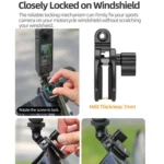 Sunnylife ZJ846 Sports Camera Universal Mount Motorcycle Windshield Clip - Image 7