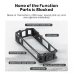 aMagisn Metal Cage for Insta360 X5 Wind Noise Reduction, Shockproof Mount with Dual Cold Shoe - Image 12