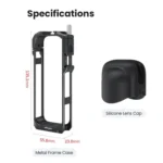 aMagisn Metal Cage for Insta360 X5 Wind Noise Reduction, Shockproof Mount with Dual Cold Shoe - Image 13