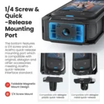 aMagisn Metal Cage for Insta360 X5 Wind Noise Reduction, Shockproof Mount with Dual Cold Shoe - Image 6