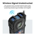 aMagisn Metal Cage for Insta360 X5 Wind Noise Reduction, Shockproof Mount with Dual Cold Shoe - Image 8