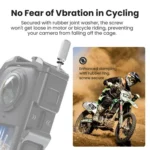 aMagisn Metal Cage for Insta360 X5 Wind Noise Reduction, Shockproof Mount with Dual Cold Shoe - Image 10