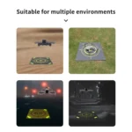 CQT 55cm Universal Reflective Drone Landing Pad Dual-Sided Waterproof Foldable Mat with Ground Pegs - Image 7