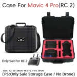 For DJI Mavic 4 Pro Fly More Combo RC 2 Explosion-Proof Box EVA Shockproof Storage Case With Shoulder Strap - Image 2