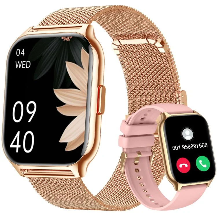 Blood Oxygen / Sleep / Heart Rate Health Monitoring Smart Watch Square Sports Double Strap Watch