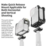 For Insta360 Ace Pro 2 / Ace Pro Camera AMagisn Quick Release Metal Cage Horizontal & Vertical Shooting Protective Frame - Image 3