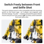 For Insta360 Ace Pro 2 / Ace Pro Camera AMagisn Quick Release Metal Cage Horizontal & Vertical Shooting Protective Frame - Image 4