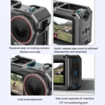 For DJI Osmo Action 5 Pro / 4 / 3 HEPAIL AC70 Metal Rabbit Cage - Image 8