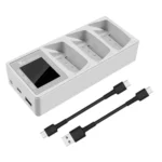 For DJI Flip Drone YX 3-Channel Battery Charger with Color LCD Screen Smart Charging Hub