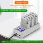 For DJI Flip Drone YX 3-Channel Battery Charger with Color LCD Screen Smart Charging Hub - Image 5