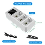 For DJI Flip Drone YX 3-Channel Battery Charger with Color LCD Screen Smart Charging Hub - Image 7