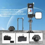For Insta360 X3 HEPAIL AC62 Metal Rabbit Cage Magnetic Suction Horizontal Vertical Protective Frame - Image 7