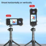 For Insta360 X3 HEPAIL AC62 Metal Rabbit Cage Magnetic Suction Horizontal Vertical Protective Frame - Image 8