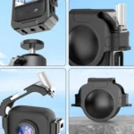 For Insta360 X3 HEPAIL AC62 Metal Rabbit Cage Magnetic Suction Horizontal Vertical Protective Frame - Image 9