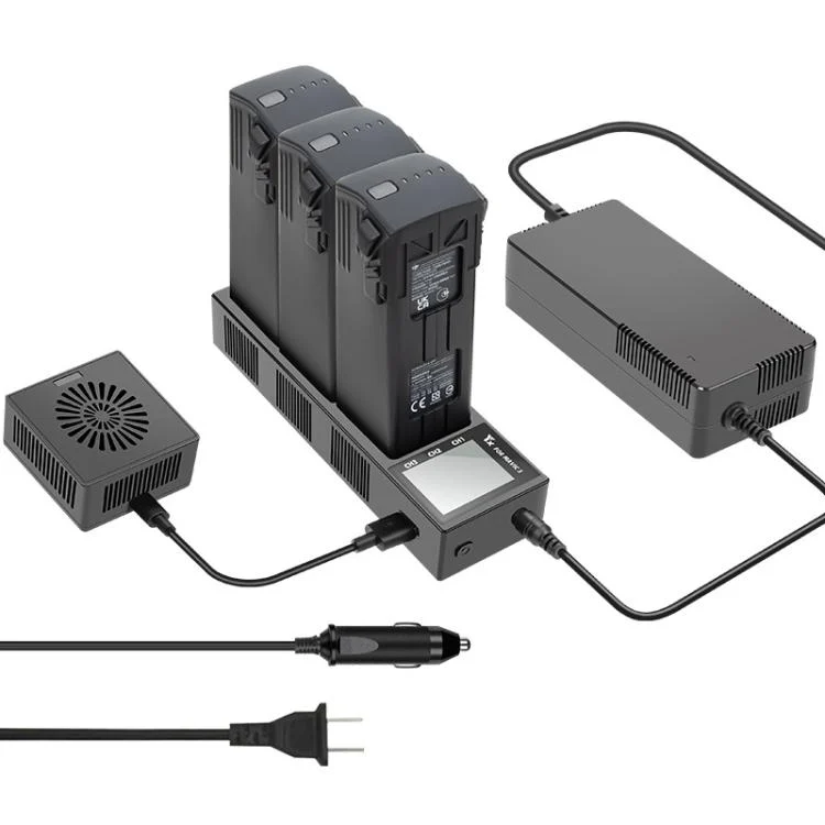 For DJI Mavic 3 YX Battery Charger Discharger Hub 3-in-1 Smart Charging Station With Color Screen