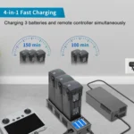 For DJI Mavic 3 YX Battery Charger Discharger Hub 3-in-1 Smart Charging Station With Color Screen - Image 4