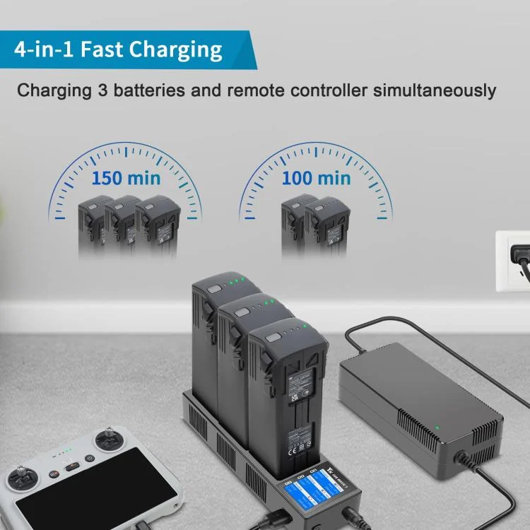 TBD06060824_B3.webp For DJI Mavic 3 YX Battery Charger Discharger Hub 3-in-1 Smart Charging Station With Color Screen - Image 4