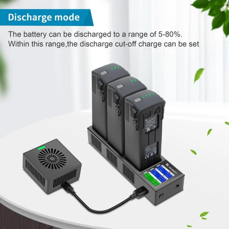 TBD06060824_B4.webp For DJI Mavic 3 YX Battery Charger Discharger Hub 3-in-1 Smart Charging Station With Color Screen - Image 5
