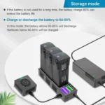 For DJI Mavic 3 YX Battery Charger Discharger Hub 3-in-1 Smart Charging Station With Color Screen - Image 6