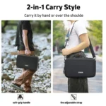 For Insta360 X5 / X4 Camera SYMIK Large Capacity Storage Bag Handbag Messenger Carrying Case - Image 3