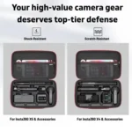 For Insta360 X5 / X4 Camera SYMIK Large Capacity Storage Bag Handbag Messenger Carrying Case - Image 7