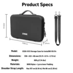 For Insta360 X5 / X4 Camera SYMIK Large Capacity Storage Bag Handbag Messenger Carrying Case - Image 9