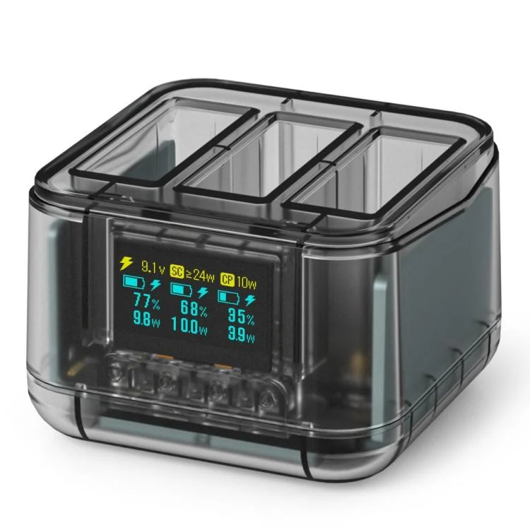For Insta360 Ace Pro/Ace Pro 2 Battery Charger 3-Channel Fast Charging Station With OLED Screen