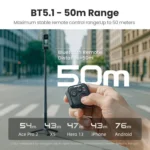 aMagisn Wireless Bluetooth Remote Control for Insta360, GoPro Hero Cameras & Smartphones - 50m Long Range - Image 3