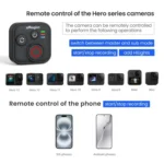 aMagisn Wireless Bluetooth Remote Control for Insta360, GoPro Hero Cameras & Smartphones - 50m Long Range - Image 8