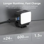 For DJI Action 5 Pro/ Action 4 Flymile 20 LEDs Magnetic Fill Light Rechargeable Video Light 3000K/4440K/8700K Adjustable - Image 8